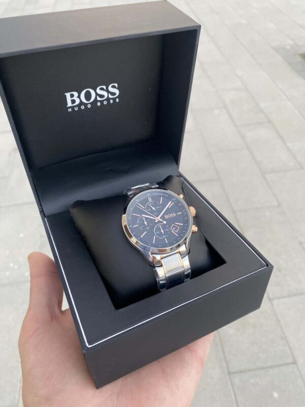 Hugo Boss Grand Prix Black Dial Chronograph Stainless Steel Men's Watch 1513473 - Image 2