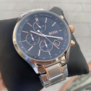 Hugo Boss Grand Prix Black Dial Chronograph Stainless Steel Men's Watch 1513473