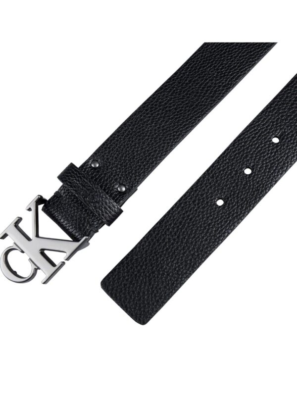 Calvin Klein Men's Casual CK Monogram Cut Out Buckle Belt - Image 3