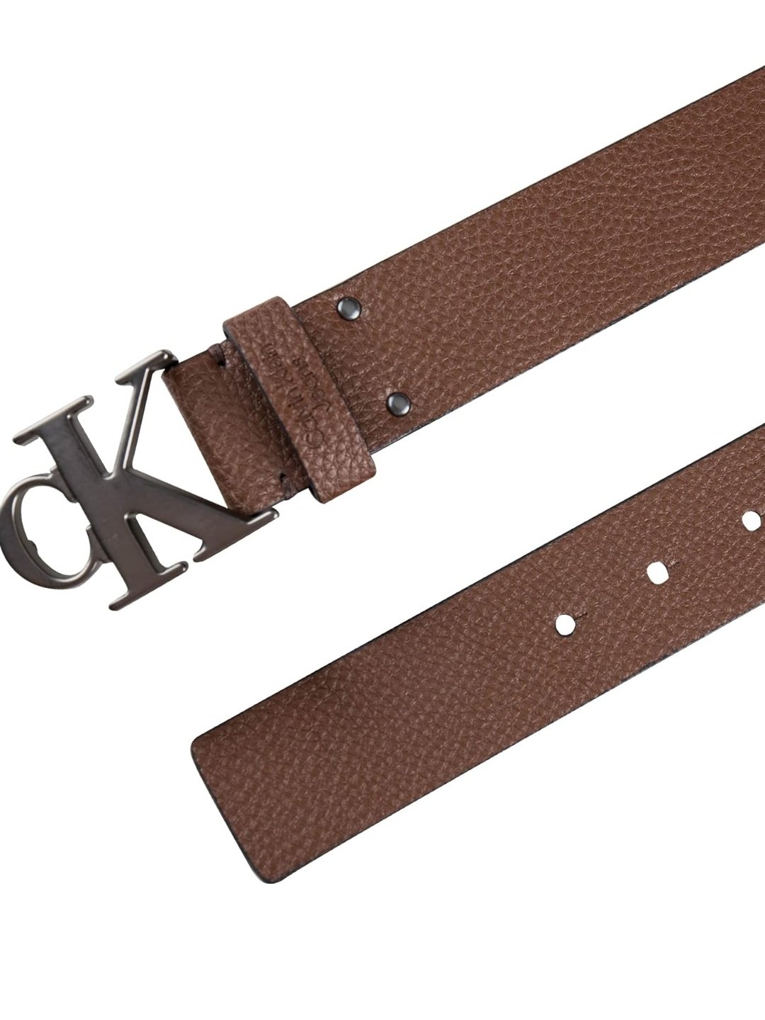 Calvin Klein Men's Casual CK Monogram Cut Out Buckle Belt - Image 2