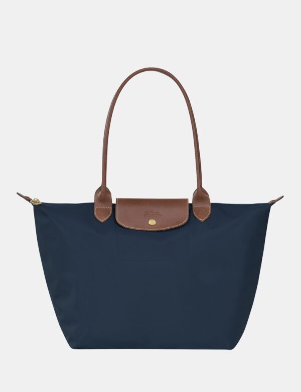 Le Pliage Original L Tote bag Navy - Recycled canvas