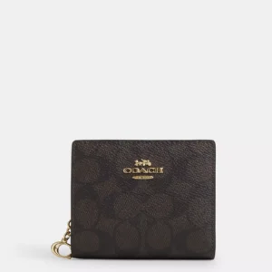 Coach Snap Wallet In Signature Canvas