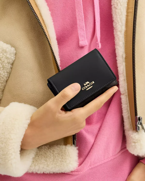 Coach Micro Wallet In Signature Canvass - Image 3