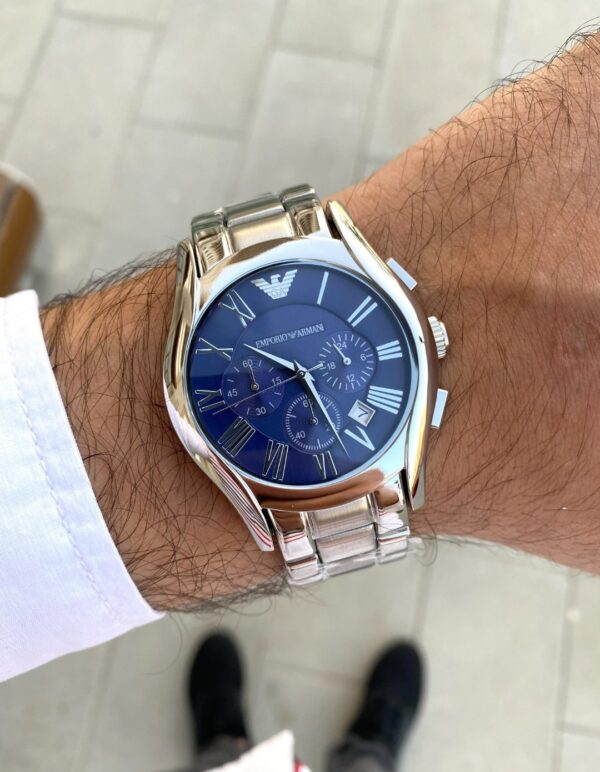 Emporio Armani Classic Men's Blue Dial Stainless Steel Watch - AR1635