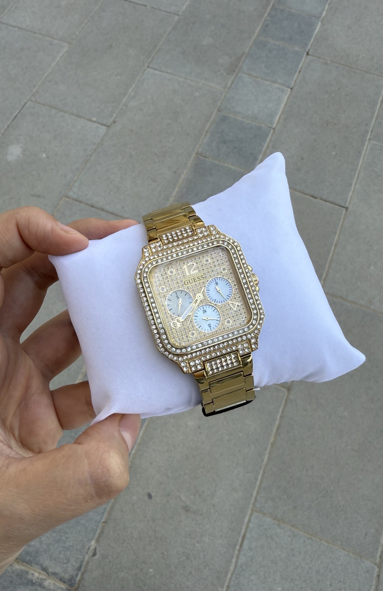 GUESS Women's Gold-Tone Square Watch GW0472L2 - Image 2