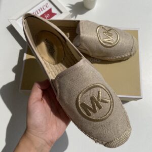 Michael Kors Hastings Two-Tone Cotton Blend Espadrille In Pale