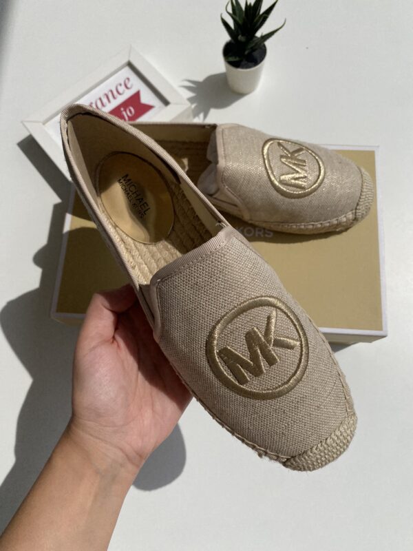 Michael Kors Hastings Two-Tone Cotton Blend Espadrille In Pale