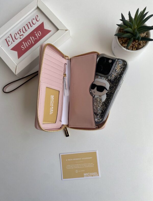 Michael Kors Jet Set Travel Large Striped Logo Jacquard Smartphone Wristlet - Image 4