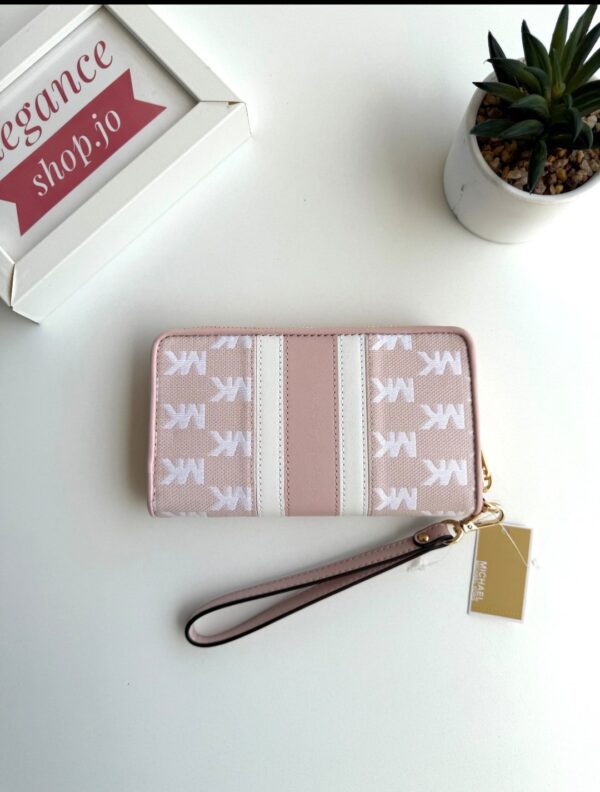 Michael Kors Jet Set Travel Large Striped Logo Jacquard Smartphone Wristlet - Image 2