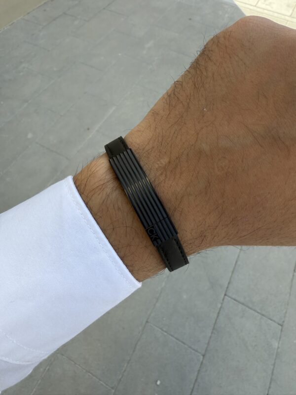 Calvin Klein Men Leather Bracelet