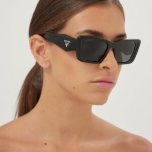Prada cat-eye black sunglasses PR 08YS 1AB5S0